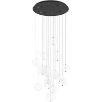 Eglo Suspension noire Espardello, diamètre 58 cm
