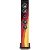 Ginza.se Ices IBT-6 Allemagne - Enceinte colonne avec Bluetooth, radio FM, lecteur USB et lecteur de carte SD - Drapeau allemand