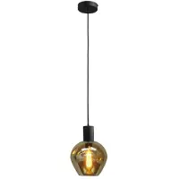 Masterlight Lampe suspendue noire Bounty avec verre rond