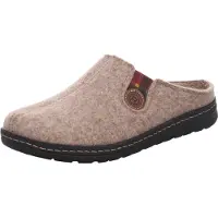 Rohde Pantoufles pour homme , en feutre avec empiècement extensible, modèle Asiago 7142, taille : 46 EU, couleur : beige