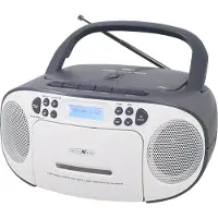 Reflexion Radio CD DAB+ DAB FM AUX CD Cassette USB Blanc Gris - Radiocassette portable