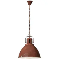 Home24 BRILLIANT Lampe Jesper Lampe à suspendre 47cm verre couleur rouille | 1x A60, E27, 60W, convient aux ampoules normales (non incluses) | la chaîne peut être raccourcie
