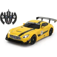 Jamara Mercedes-Benz AMG GT3 1:14 jaune 2,4GHz transformable
