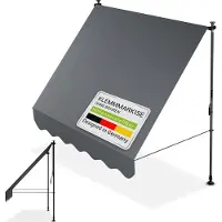 Juskys Store à pince Kapstadt - 200x120 cm - Gris