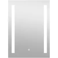 Mirlux Miroir de salle de bain avec éclairage LED et chauffage - Miroir mural rectangulaire - Miroir de douche anti-condensation - 90x65CM