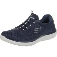 SKECHERS Baskets basses 'Summits' bleu marine / blanc