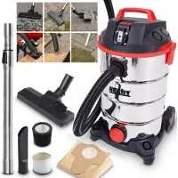 HECHT 8335 Z Aspirateur industriel avec prise électrique Set | Aspirateur eau et poussière | 35 litres | 1400 W