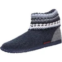 Giesswein Pantoufle 'Kiel' bleu clair / bleu foncé / gris chiné / blanc