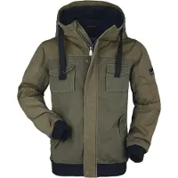 Black premium by emp Manteau d'hiver de - Veste D'Hiver Olive Avec Poches - XL - 3XL - pour Homme - olive - Taille XL