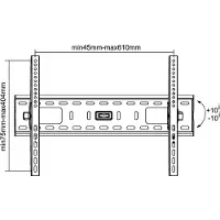 InLine - Kit de montage (fixation murale) pour téléviseur LED/LCD/Plasma - Taille d'écran : 81- 152 cm (32" - 60) (23117A)
