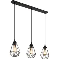 Globo Lampe pendante à 3 lampes Zachary Noir