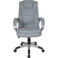 Vdd Fauteuil pivotant - fauteuil de direction - réglable ergonomiquement - rembourrage extra épais - gris