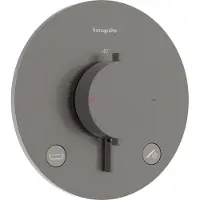 Hansgrohe Ecostat Comfort S Thermostat encastré pour 2 consommateurs avec combinaison de sécurité intégrée, 33718340