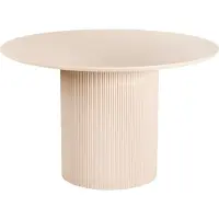 Beliani Table De Repas Newell Beige Clair 120 Cm 120 Cm
