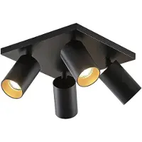 Arcchio Plafonnier , Brinja, dimmable, Noir, Couloir, Aluminium, Moderne