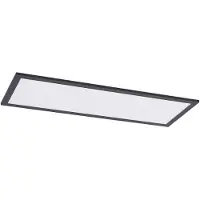 LINDBY Plafonnier , Nelios, dimmable, Noir, Cuisine, Plastique, Moderne