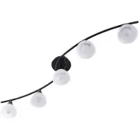 LINDBY Plafonnier , Della, dimmable, Noir, Salon / séjour, Verre, Rustique