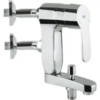 GROHE Eurostyle Cosmopolitan Vertica Mitigeur monocommandé pour bain, saillie 120mm, montage mural, 23302000