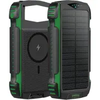 4smarts Batterie externe UltiMag avec cellules solaires, 20 000 mAh - Verte