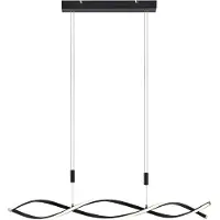 LINDBY Suspension , Welina, dimmable, Noir, Salon / séjour, Métal, Moderne