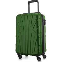 Suitline - bagage à main léger 55x35x20 cm trolley avion 34 L bagage de bord valise à main légère valise de bord 4 roulettes bagage cabine Hand Luggage TSA ,vert