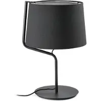LOREFAR Berni lampe de table noire à 1 lumière