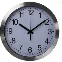 Perel Horloge Murale En Aluminium - E, 30, Cm