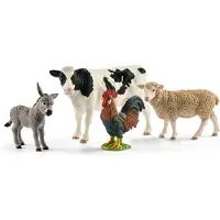 Schleich Coffret de démarrage Farm World 4 animaux - Jouet pour enfants à partir de 3 ans - 42385 Farm World