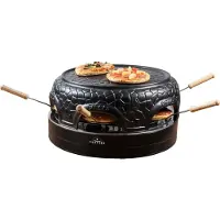 Bestron Appareil à pizza pour 4 personnes APD400Z 800 W Noir