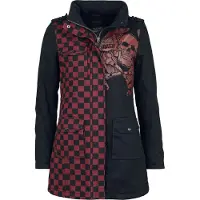 E.M.P. Merchandising Handelsgesellschaft Manteau d'hiver de - Veste De Style Militaire Femme - S - L - pour Femme - noir - Taille L