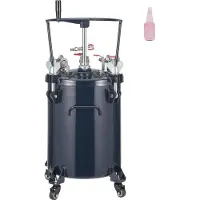 Vevor Réservoir de Peinture sous Pression 30 L Pot de Pression de Peinture Entrée d’Air 6,4 mm Sortie 9,5 mm Système de Pulvérisation de Peinture Réglable 70 PSI Étanche pour Décoration Intérieure