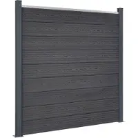 vidaXL Ensemble d'éléments de clôture Gris 699x186 cm WPC