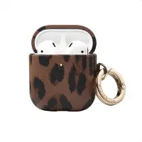 Selencia Coque Sabi motif panthère Apple Airpods 1 / 2 - Mocha Brown