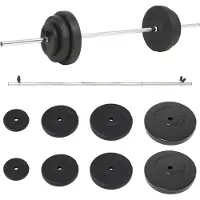 vidaXL Haltère long avec poids 60 kg