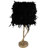 Clayre & Eef Lampe de table Bouquet 30x30x69 cm Or Noir Polyrésine
