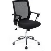 Songmics Fauteuil de bureau pivotant ergonomique, Noir