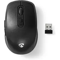 Nedis , souris sans fil pour droitiers avec 6 boutons et DPI réglable, noire