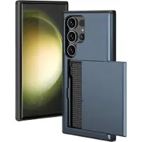 IMoshion Coque arrière avec porte-cartes pour Samsung Galaxy S24 Ultra - Bleu foncé