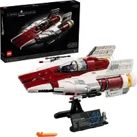 LEGO 75275 Star Wars A-wing Starfighter Set pour adultes, article de fan, pièce de collection, vaisseau spatial avec minifigure et panneau d'information