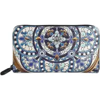 Gabs Cuir porte-monnaie GMONEY17 Trip Pelle + Bull Wallet Mandala multicolore