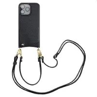 Selencia Coque de télephone Nova avec cordon et porte-cartes Apple iPhone 16 Pro Max - Noir
