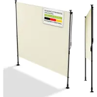 Juskys Store vertical Barbados - Protection solaire, visuelle et contre le vent - Ajustable en hauteur - 200 x 310 cm - Beige