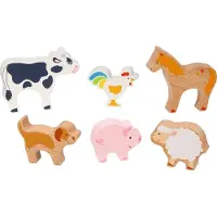 Goki Houten Boerderijdieren, 6dlg.
