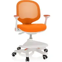 Hjh OFFICE Chaise De Bureau Pour Enfant Kid Ergo Tissu/Tissu Maille Orange