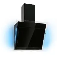Klarstein Hotte Aspirante 60cm, Hottes de Cuisine Inclinées, Filtre de Hotte en Aluminium, Débit d'Air Puissant 601m³/h, LED, Ecran Tactile, Extracteur d'Air Silencieux, Hotte Efficace avec Evacuation