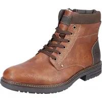 Rieker Bottines à lacets marron châtaigne / chocolat