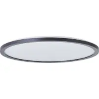Brilliant Panneau apparent 42cm Brennan noir IP44 22 Watt dimmable LED intégré