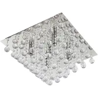 LINDBY Plafonnier , Annica, dimmable, Transparent, Salon / séjour, Métal, Moderne