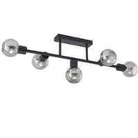 LINDBY Plafonnier , Biscala, dimmable, Noir, Salon / séjour, Métal, Vintage / rétro