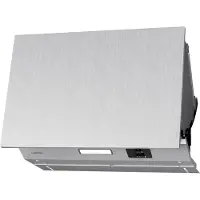 Klarstein Swift Square Hotte Aspirante, 60cm Hotte Cuisine Aspirante, Débit 402 m³/h, Double Moteur AC, Éclairage LED 2W, Filtre à Charbon Actif, Classe Énergétique C,Tactile